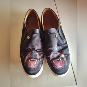 Authentic Givenchy Slip-On Shoes Rotweiler Graphic Design Size 9 Women/6 Men's